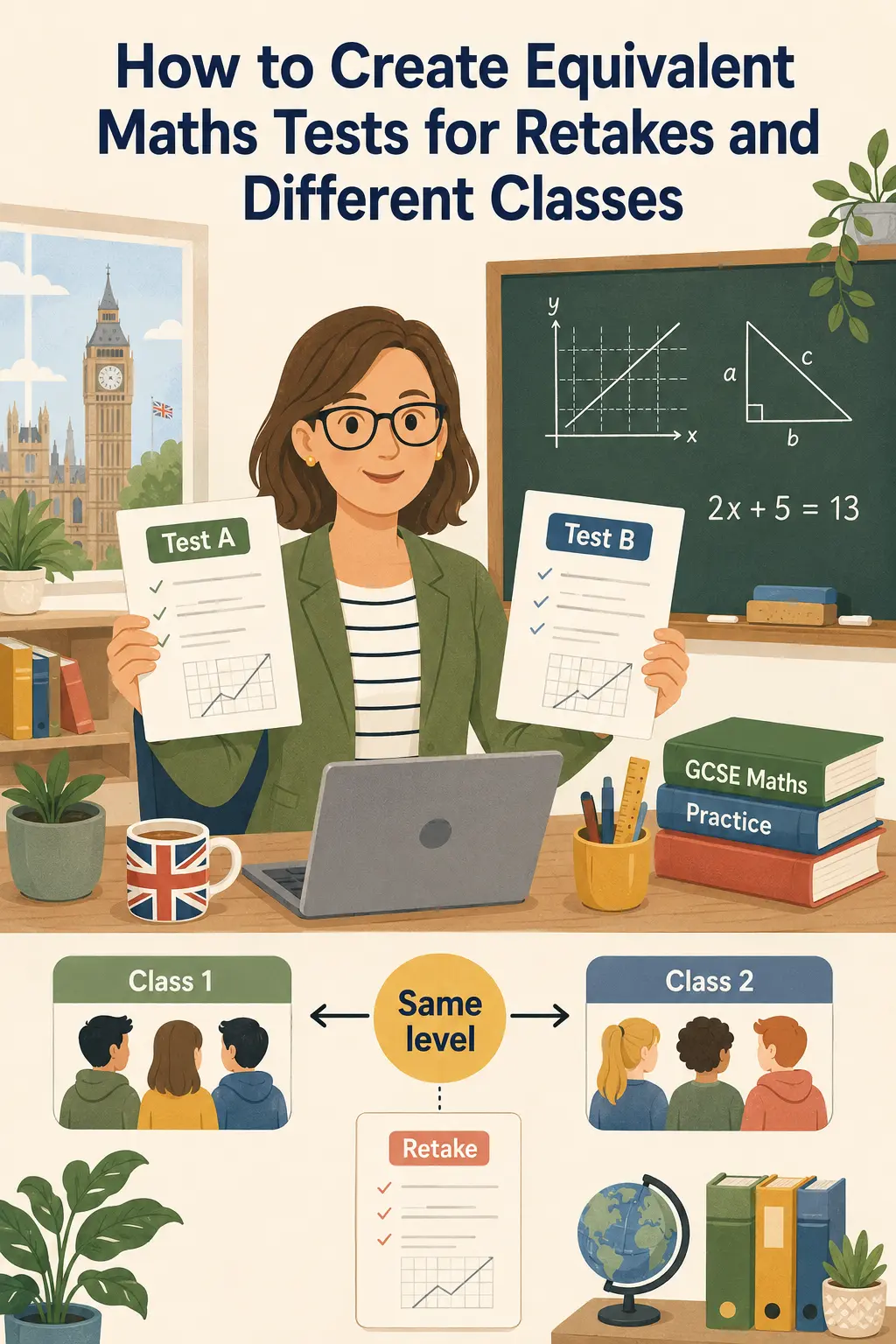 How to Create Equivalent Maths Tests for Retakes and Different Classes
